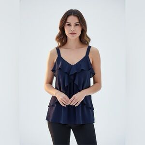 Michael Kors Dark Blue Layered Blouse